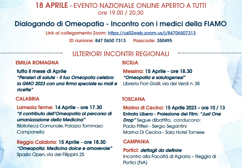 Giornata mondiale dell'Omeopatia